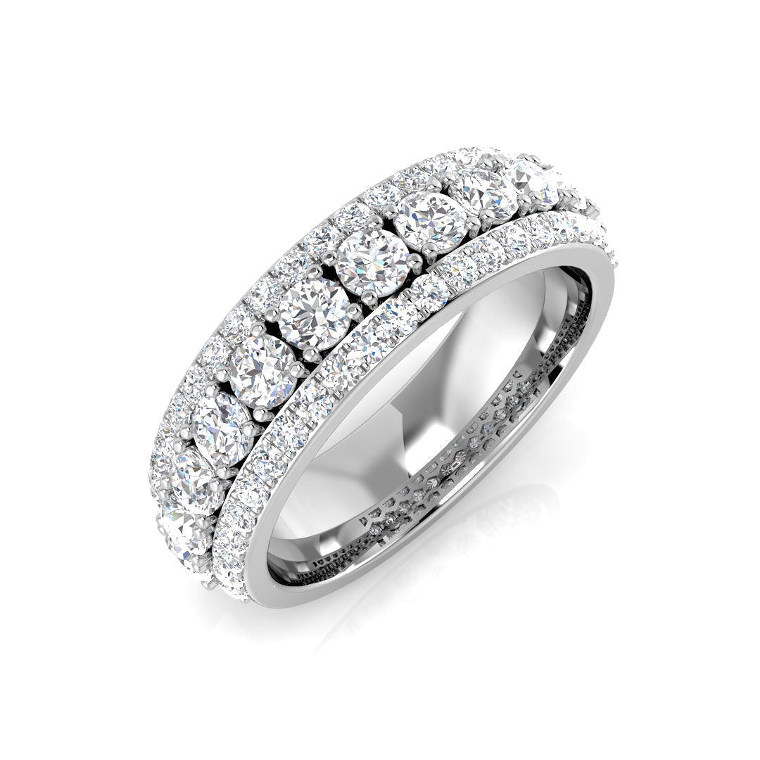 Half Eternity Diamond Ring 1.75ct–2.5ct – SL9510 – 18k White Gold