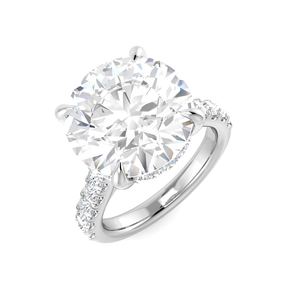 Engagement Lab-Grown Diamond Ring 9.02ct – SR6662 – 18k White Gold