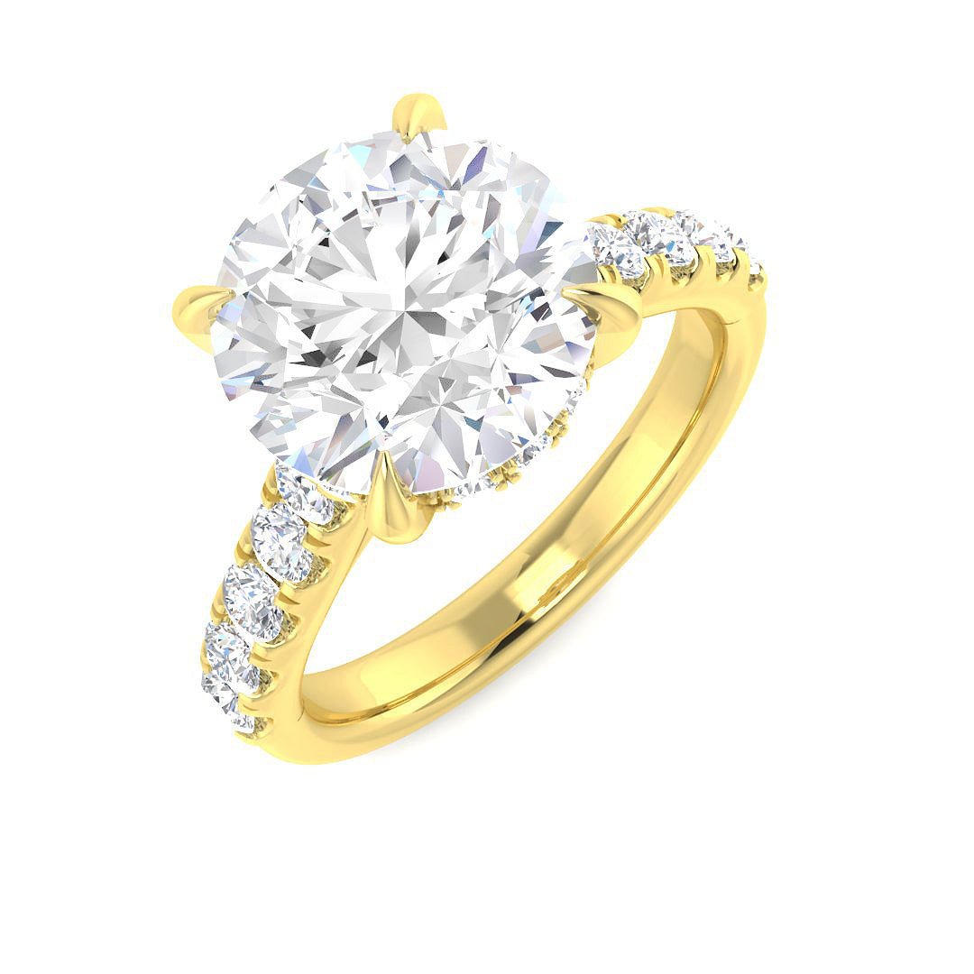 Engagement Lab-Grown Diamond Ring 4.73ct–4.76ct – SR5598 – 18k Yellow Gold