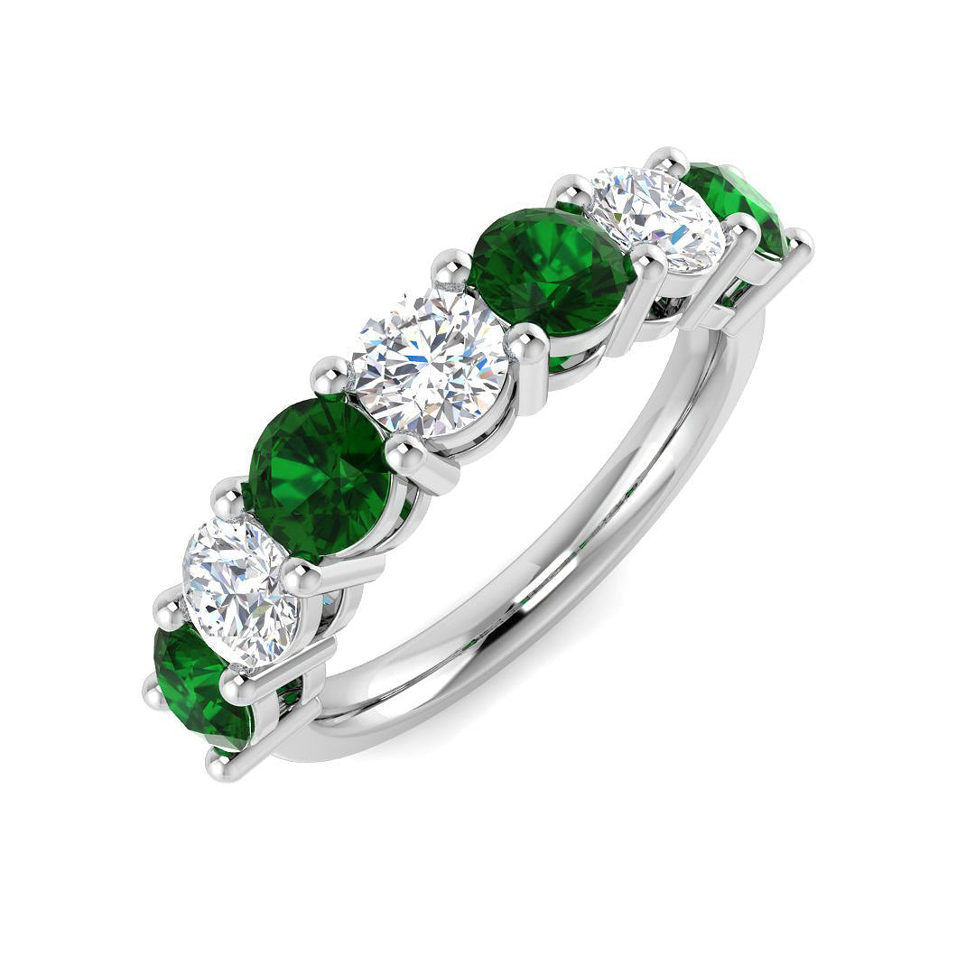 Multi Stone Diamond Ring 0.69ct–2.12ct – SL9068~EM – 18k White Gold