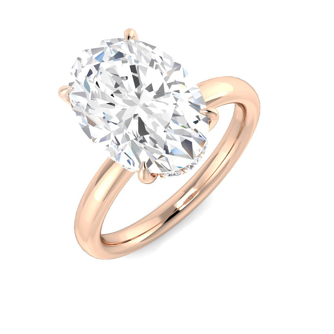 Engagement Lab-Grown Diamond Ring 4.19ct – SR5693 – 18k Rose Gold