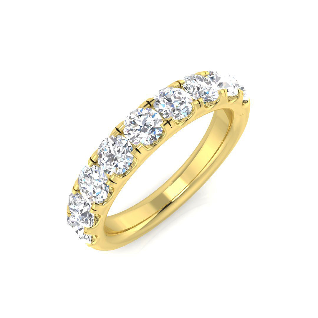 Half Eternity Diamond Ring 0.14ct–2.18ct – SR4962 – 18k Yellow Gold