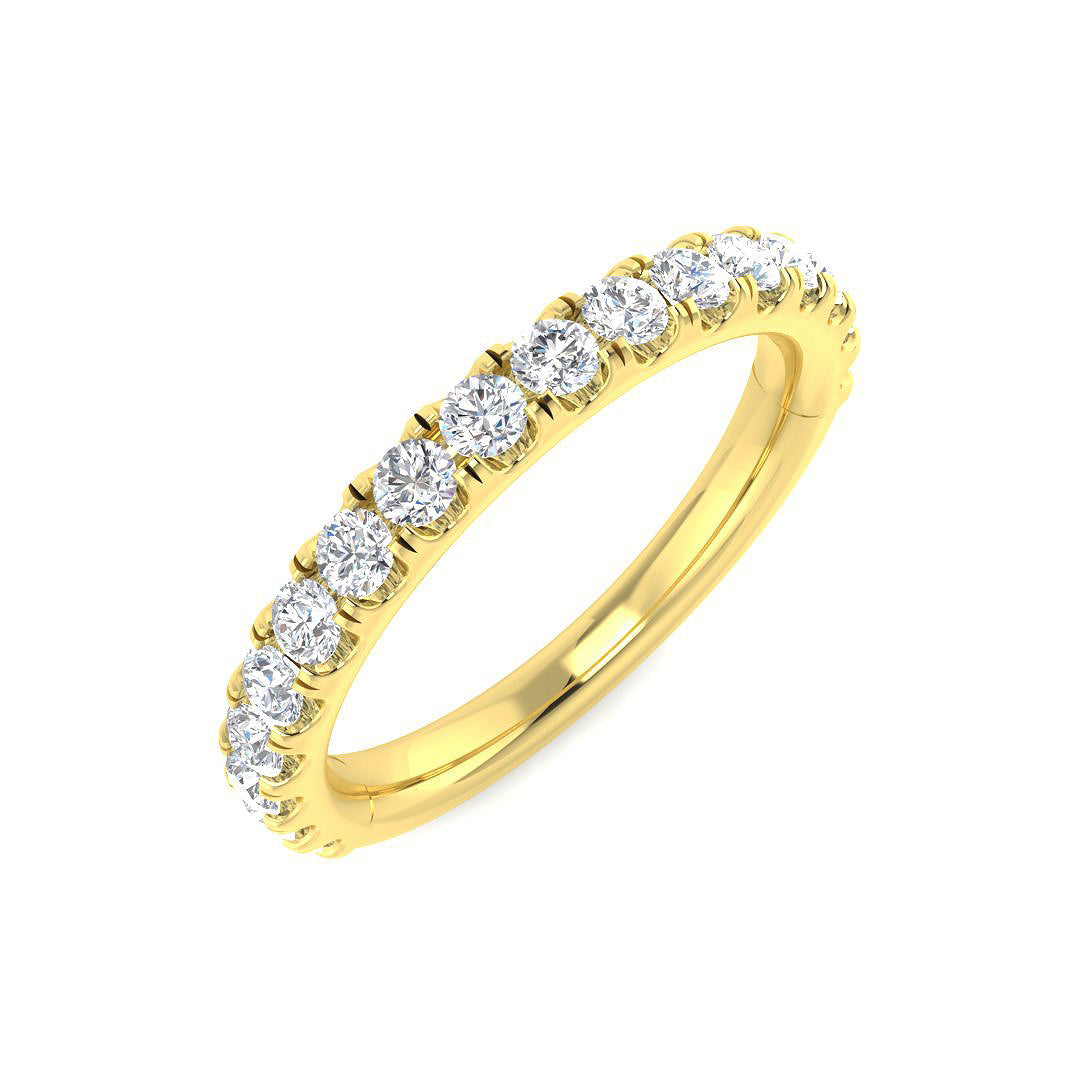 Half Eternity Diamond Ring 0.37ct–0.78ct – SR6737 – 18k Yellow Gold