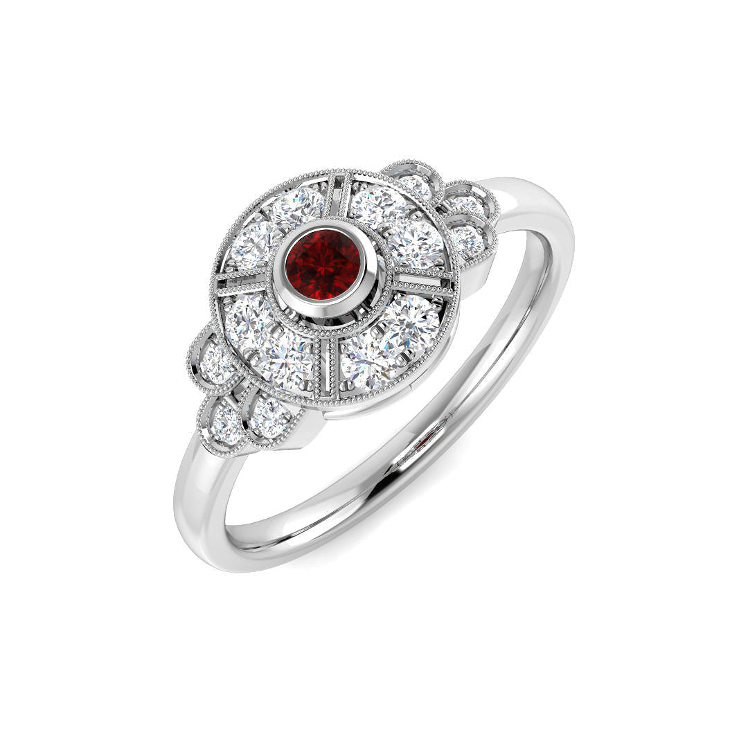 Vintage Diamond Ring 0.35ct – SR4705~RY – 18k White Gold