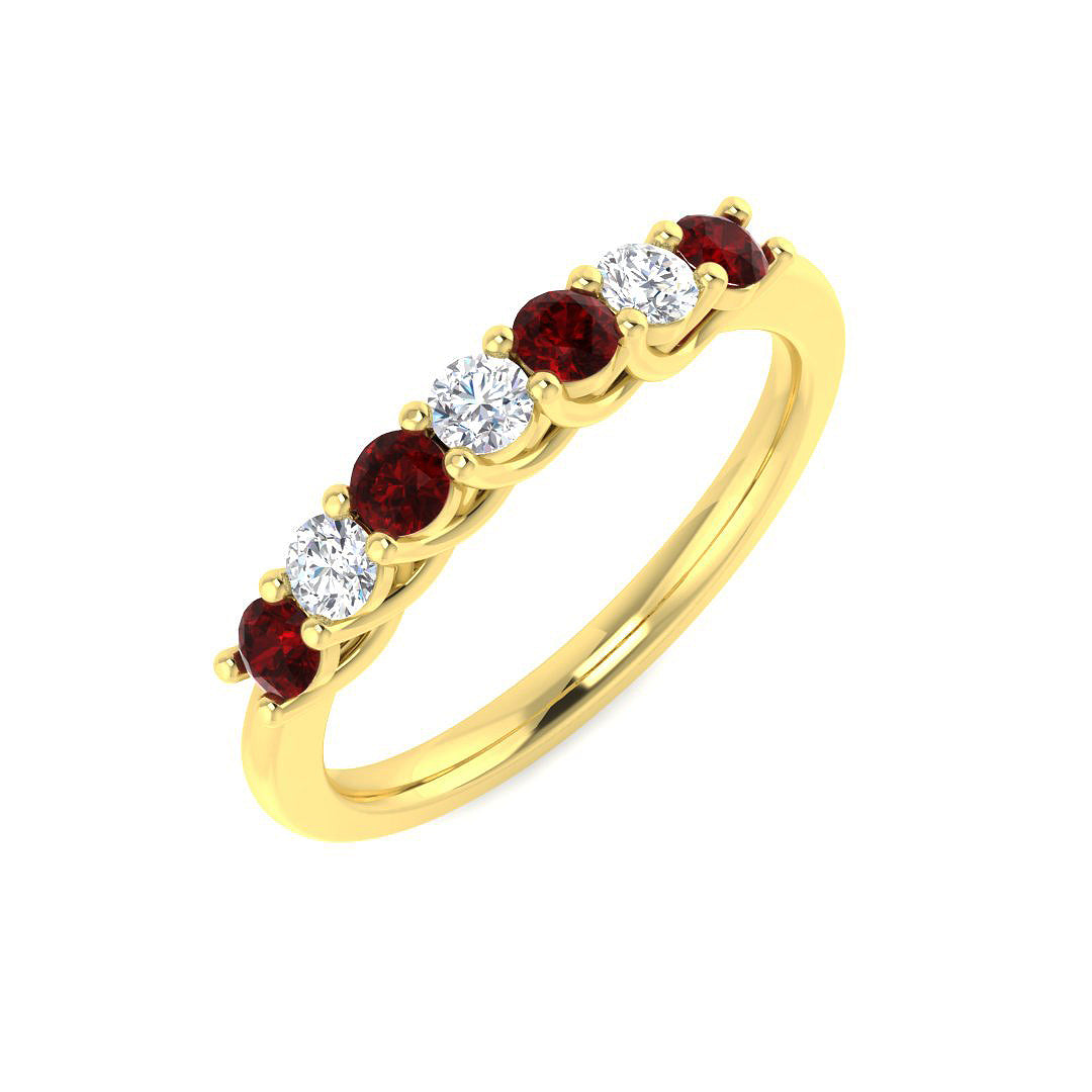 Multi Stone Diamond Ring 0.58ct–1.65ct – XYR6791~RY – 18k Yellow Gold