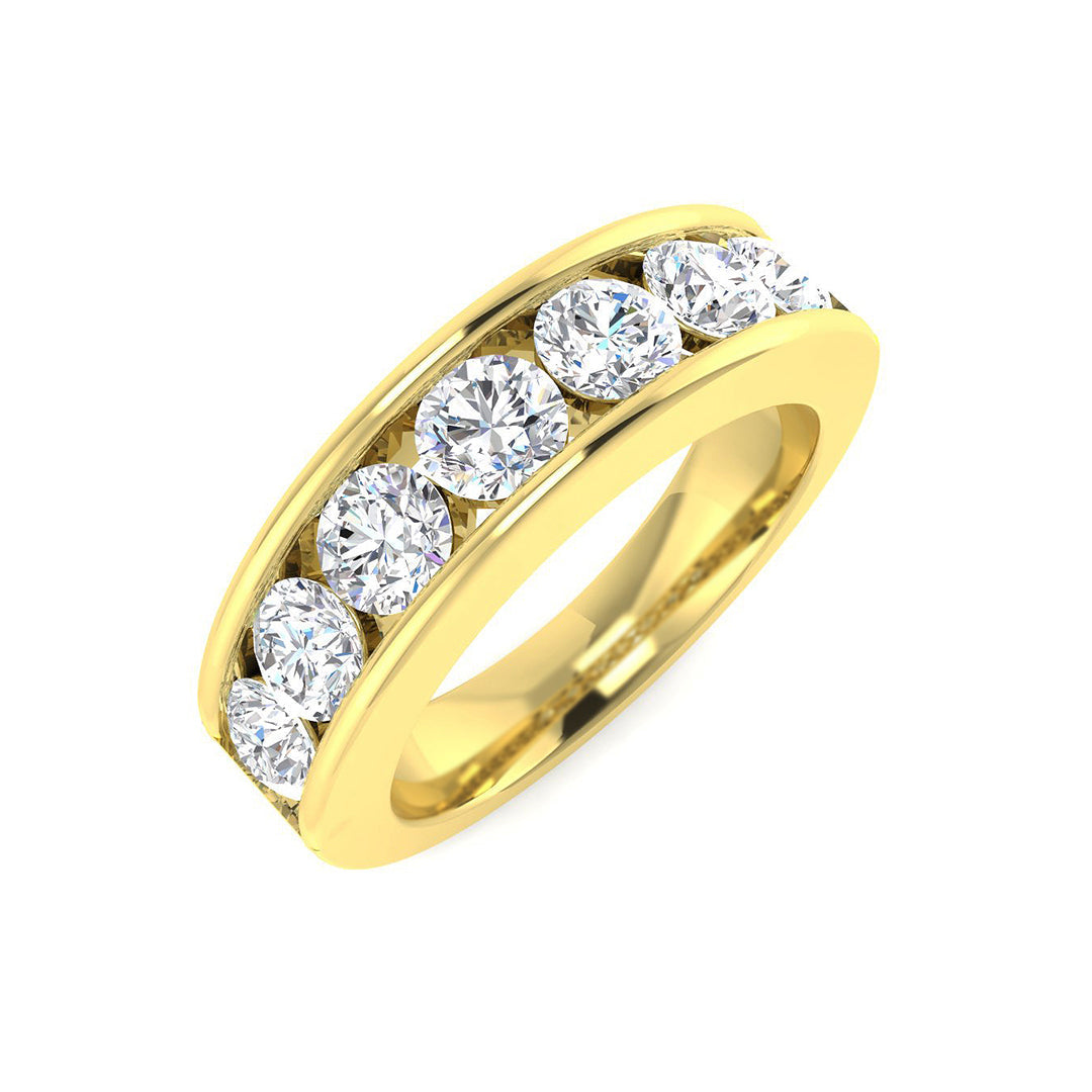 Multi Stone Diamond Ring 0.8ct–2.99ct – SR5149 – 18k Yellow Gold