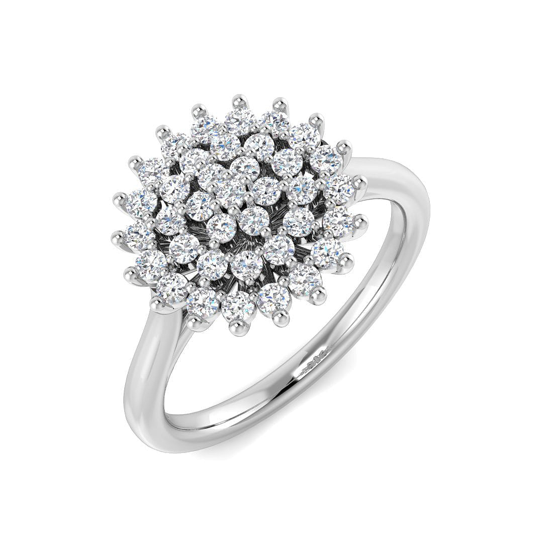 Cluster Diamond Ring 0.21ct–0.53ct – SR1350 – 18k White Gold