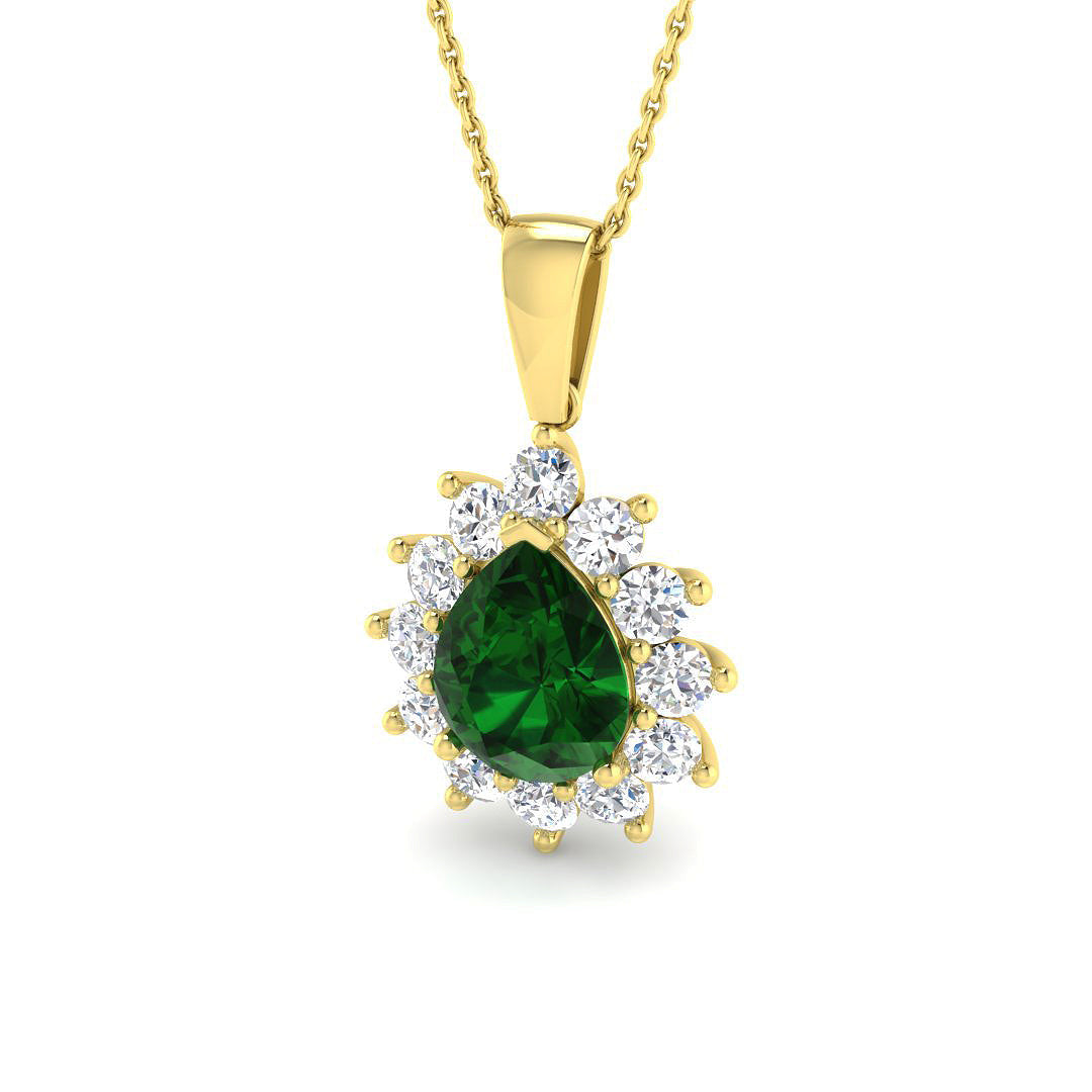 Emerald Diamond Ring 0.92ct–4.05ct – SP4707~EM – 18k Yellow Gold