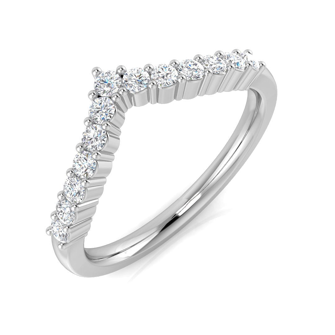 Wishbone Diamond Ring 0.27ct – XYR13107 – 18k White Gold