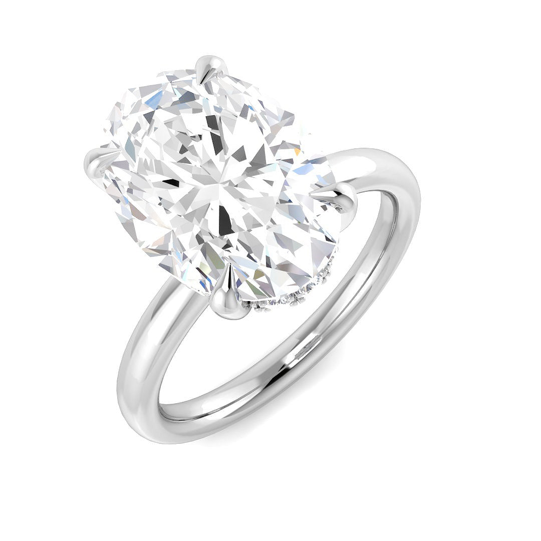 Engagement Lab-Grown Diamond Ring 5.22ct – SR5891 – 18k White Gold