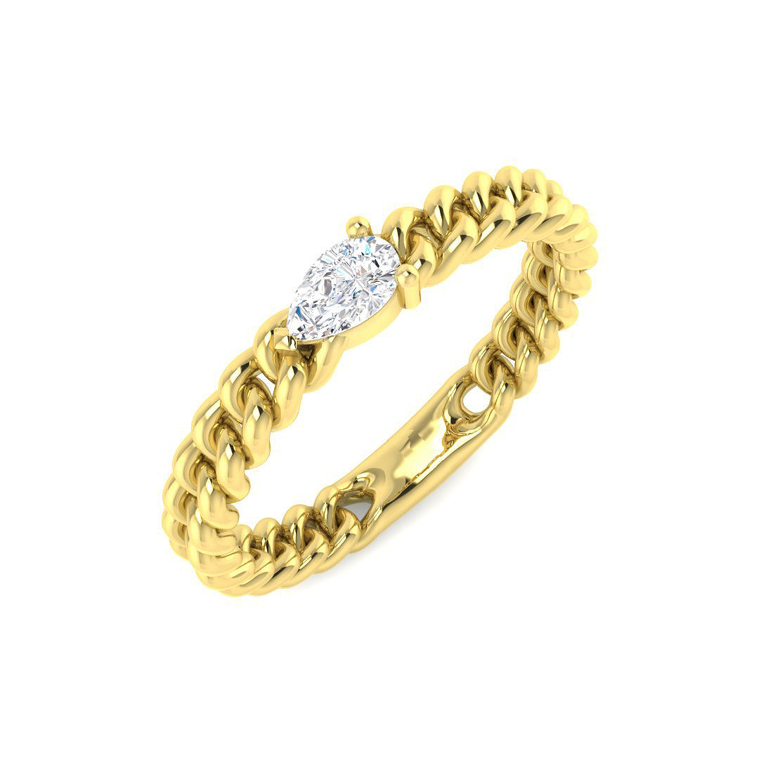 Engagement Diamond Ring 0.16ct – SR4659 – 18k Yellow Gold