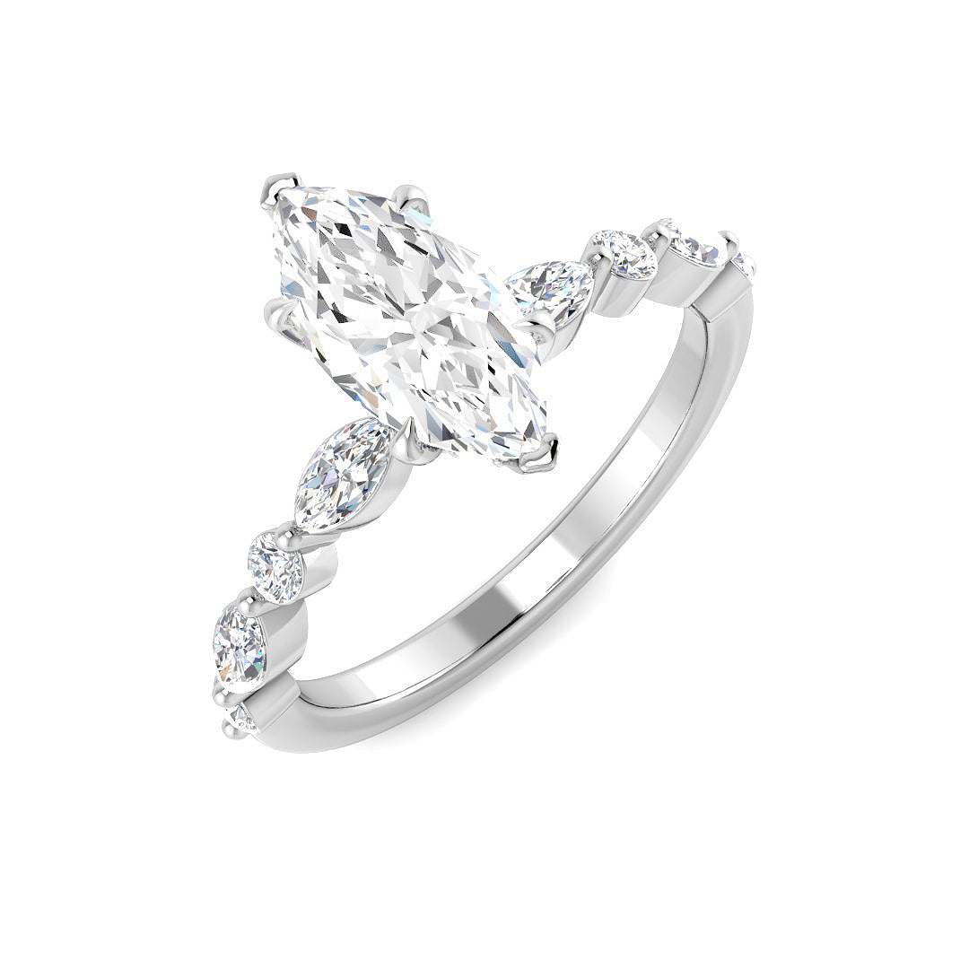 Engagement Lab-Grown Diamond Ring 1.5ct–1.52ct – SR6809 – 18k White Gold