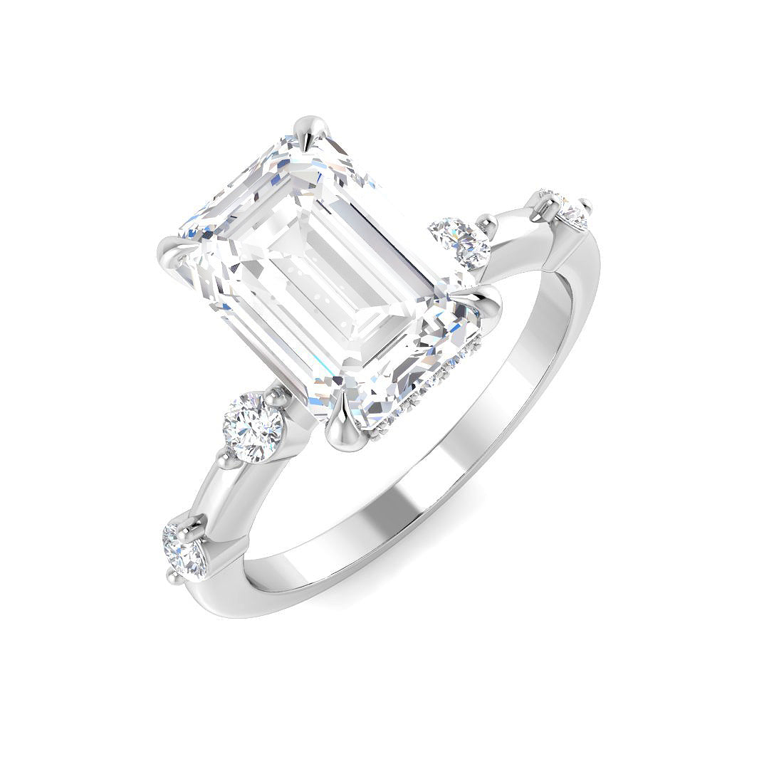 Engagement Lab-Grown Diamond Ring 3.35ct – SR5503 – 18k White Gold