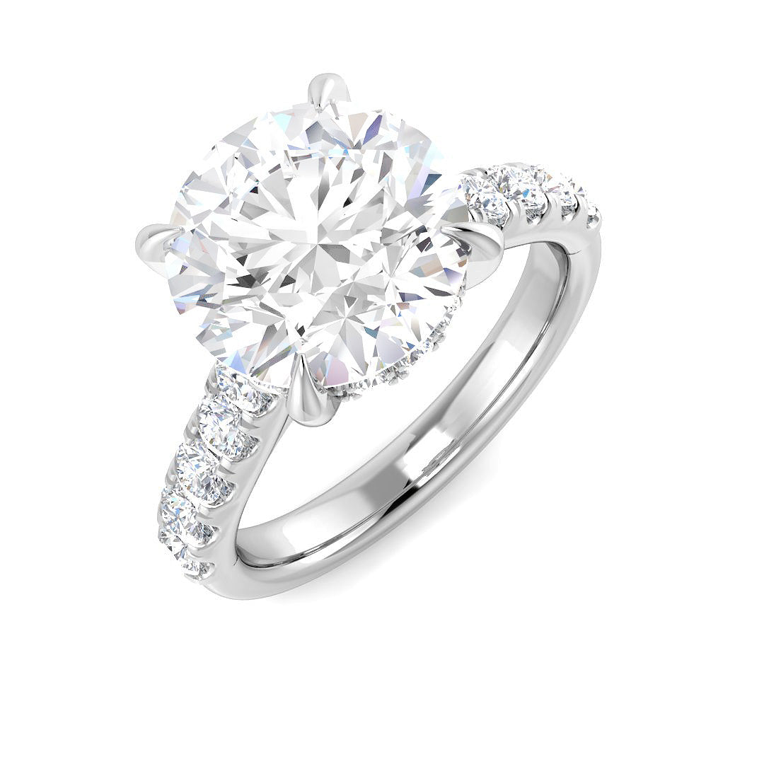 Engagement Lab-Grown Diamond Ring 4.73ct–4.76ct – SR5598 – 18k White Gold