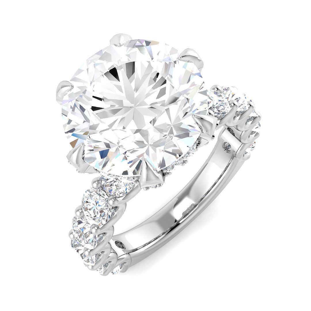 Engagement Lab-Grown Diamond Ring 3.77ct–7.87ct – SR4678 – 18k White Gold