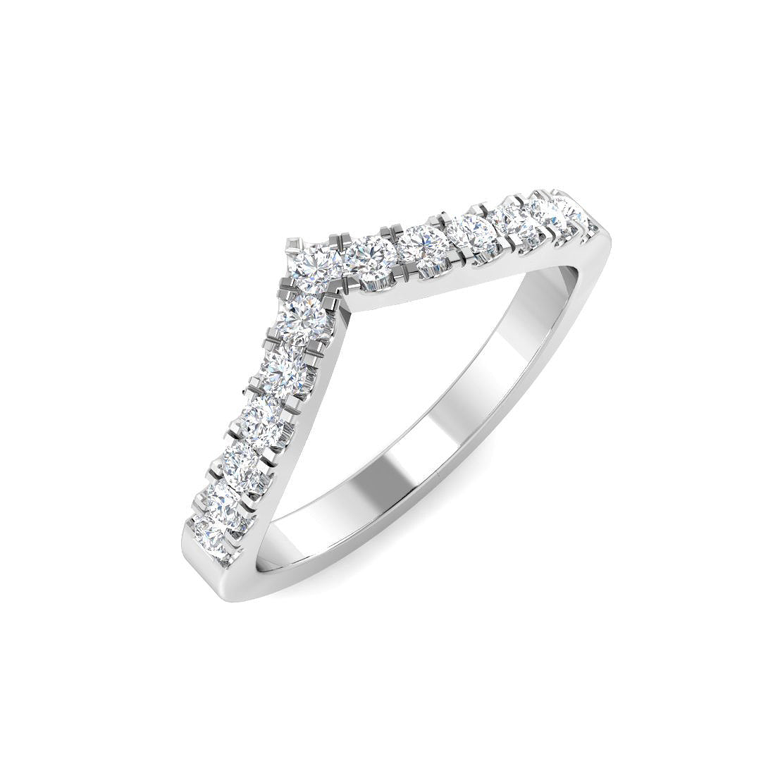 Wishbone Diamond Ring 0.1ct–0.29ct – SR3878 – 18k White Gold