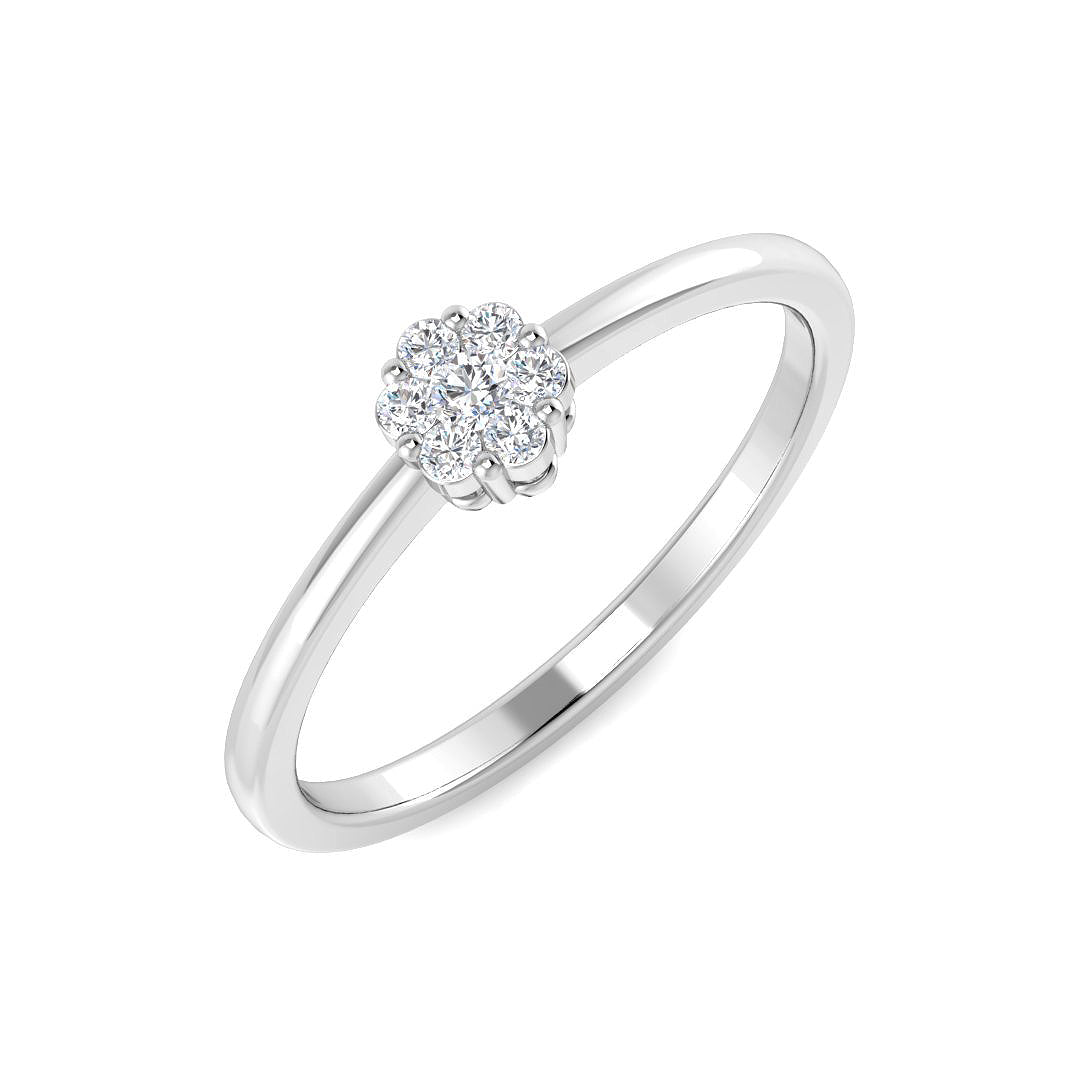 Cluster Diamond Ring 0.11ct – SR5128 – 18k White Gold
