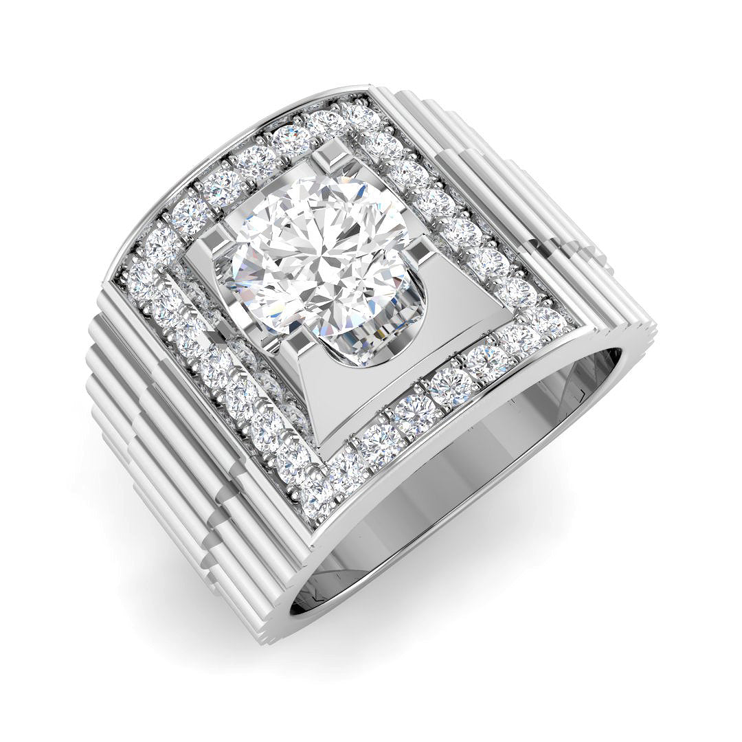 Signet Lab-Grown Diamond Ring 1.53ct–1.55ct – SR4888 – 18k White Gold