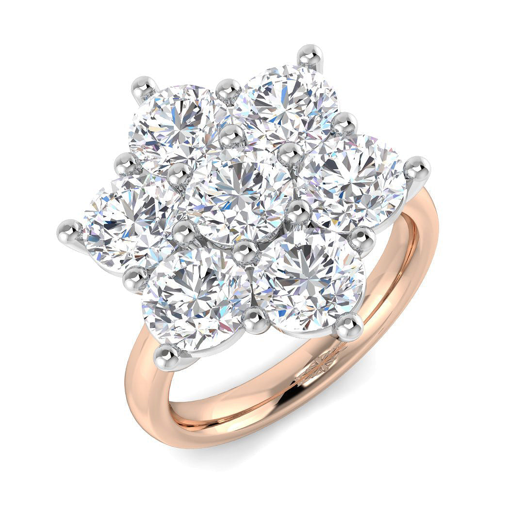 Multi Stone Diamond Ring 0.22ct–4.79ct – SL8523 – 18k Rose Gold