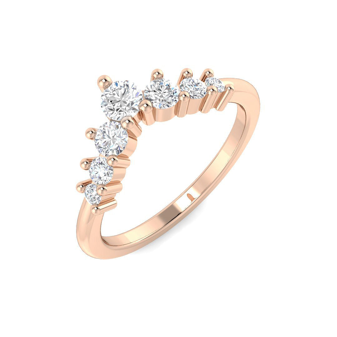 Wishbone Diamond Ring 0.47ct–1.34ct – SR3642 – 18k Rose Gold
