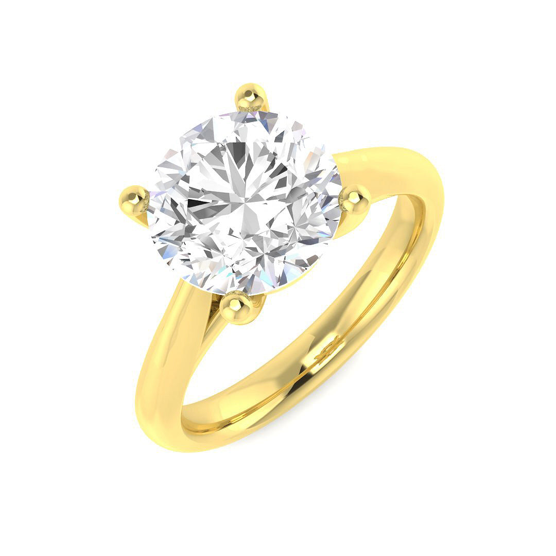 Engagement Lab-Grown Diamond Ring 3.0ct – SR126 – 18k Yellow Gold