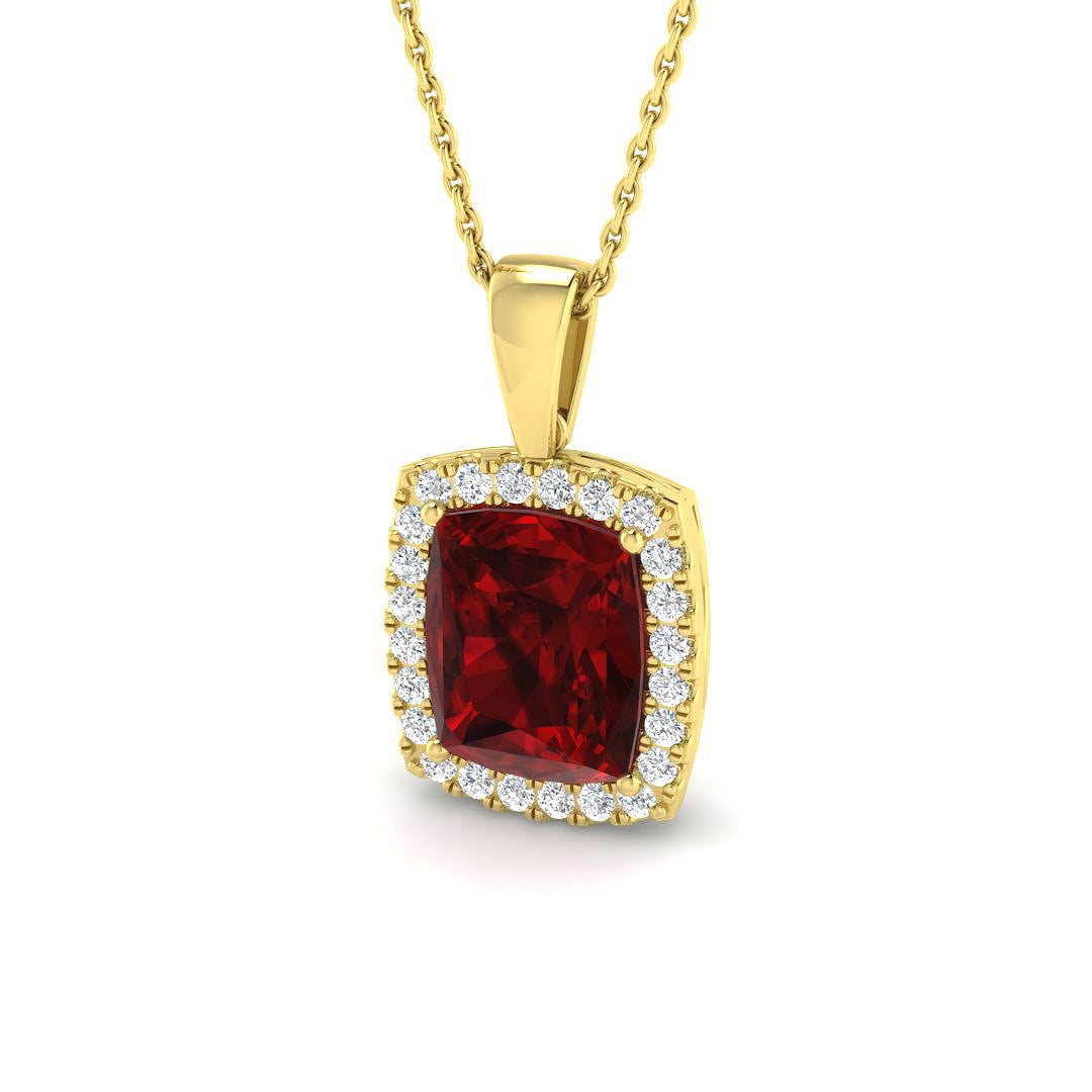 Ruby Lab-Grown Diamond Ring 4.45ct–5.79ct – SP6670~RY – 18k Yellow Gold