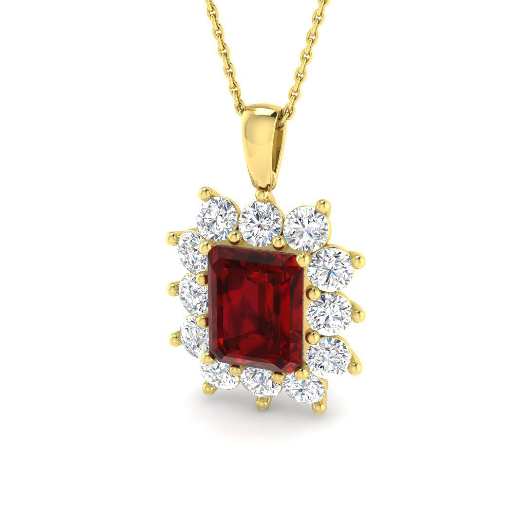Ruby Lab-Grown Diamond Ring 4.27ct–8.11ct – SP6661~RY – 18k Yellow Gold