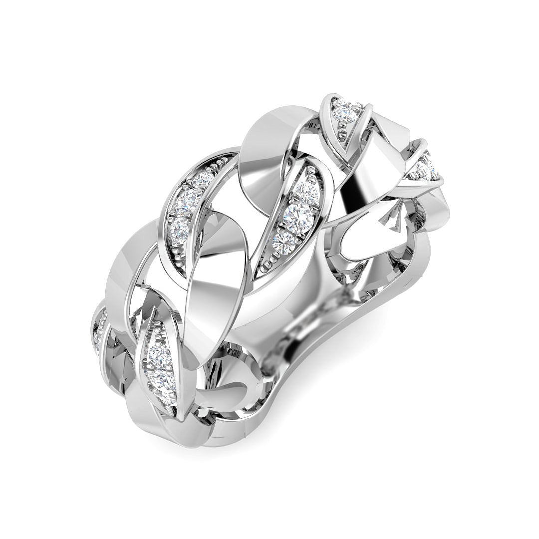 Fancy Diamond Ring 0.19ct – SR4667 – 18k White Gold