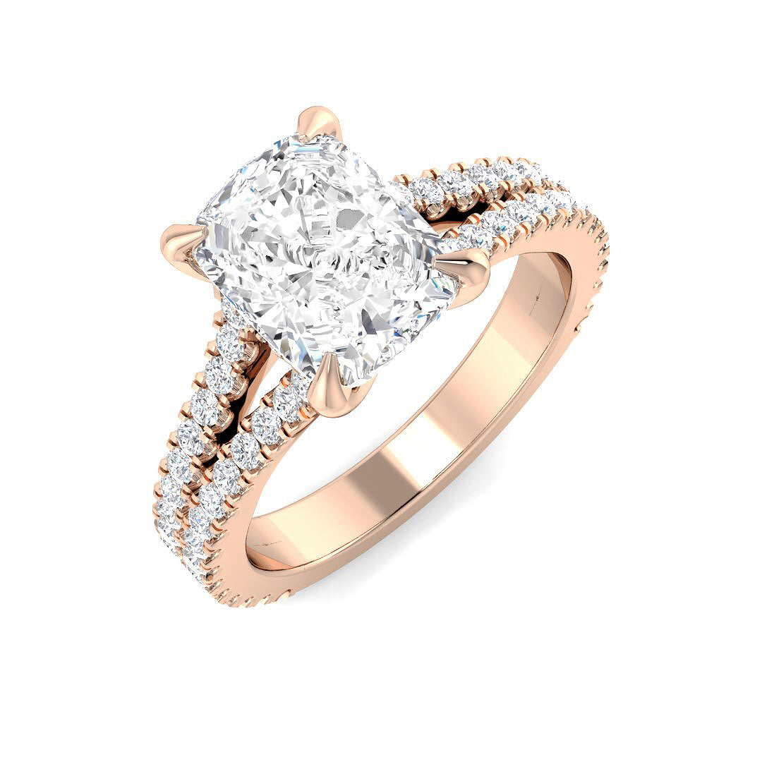 Engagement Lab-Grown Diamond Ring 2.61ct–5.74ct – SR4834 – 18k Rose Gold