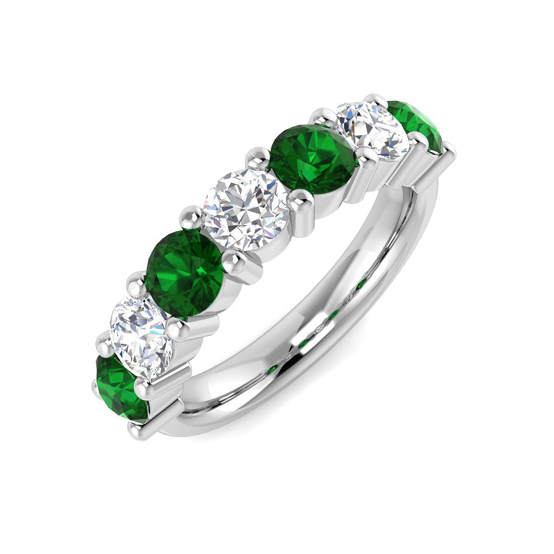 Multi Stone Diamond Ring 0.82ct–2.07ct – SR542~EM – 18k White Gold
