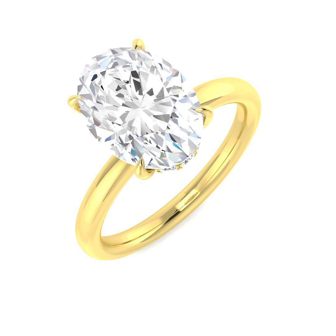 Engagement Lab-Grown Diamond Ring 3.15ct – SR5717 – 18k Yellow Gold
