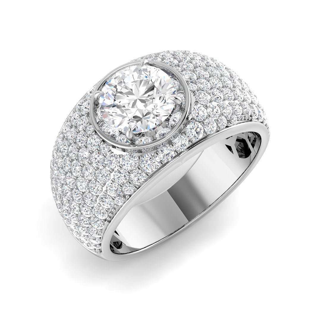 Pave Lab-Grown Diamond Ring 2.56ct – SR5170 – 18k White Gold