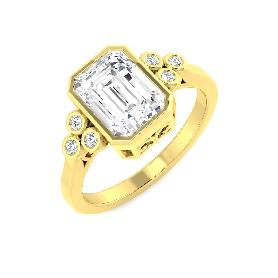 Multi Stone Lab-Grown Diamond Ring 1.07ct–2.13ct – SR6879 – 18k Yellow Gold