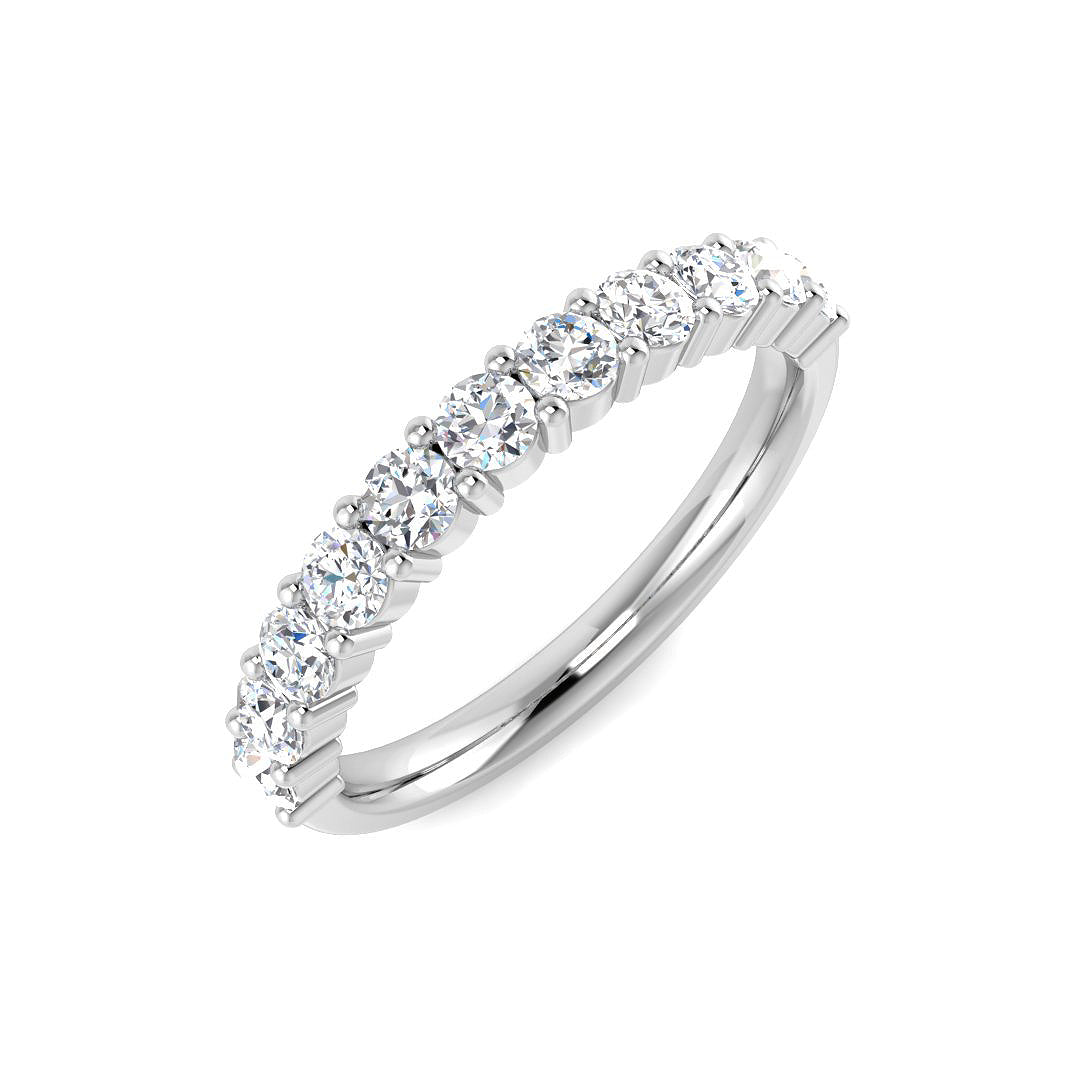 Half Eternity Diamond Ring 0.76ct – SR6557 – 18k White Gold