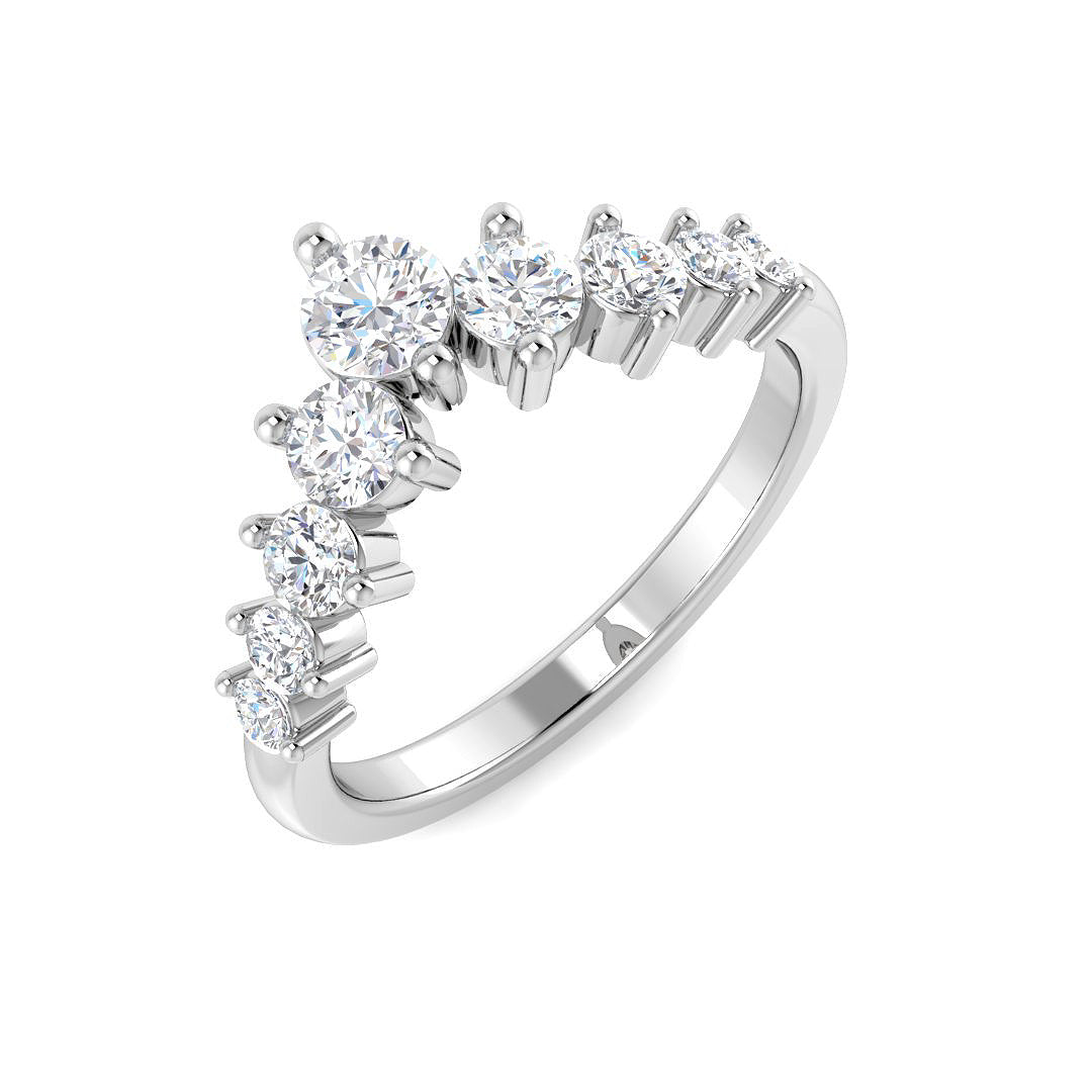Wishbone Diamond Ring 0.74ct – SR5630 – 18k White Gold