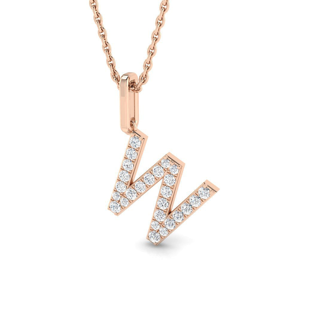 Initials Diamond Ring 0.2ct – SP5171-W – 18k Rose Gold