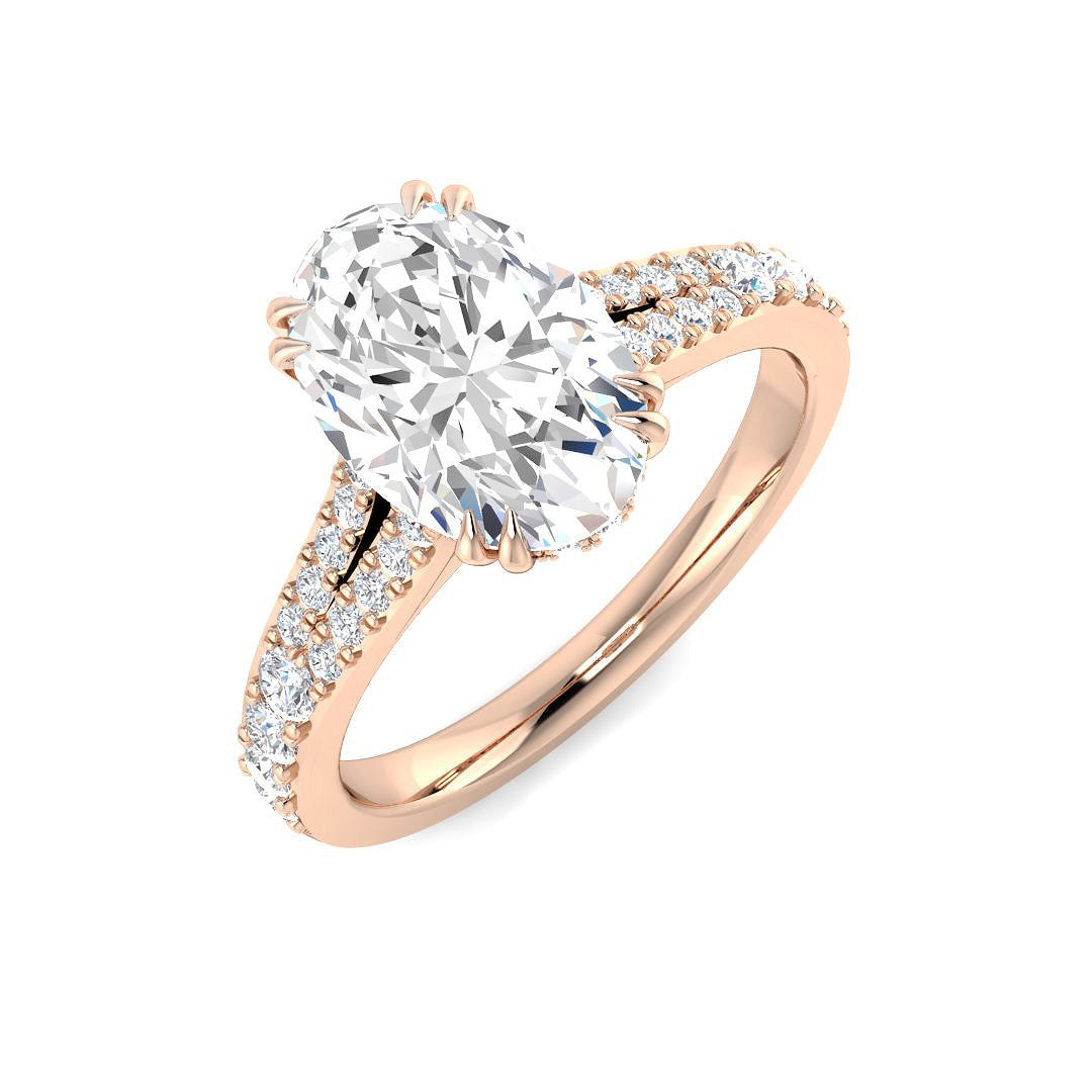 Engagement Lab-Grown Diamond Ring 1.34ct–2.41ct – SR5115 – 18k Rose Gold