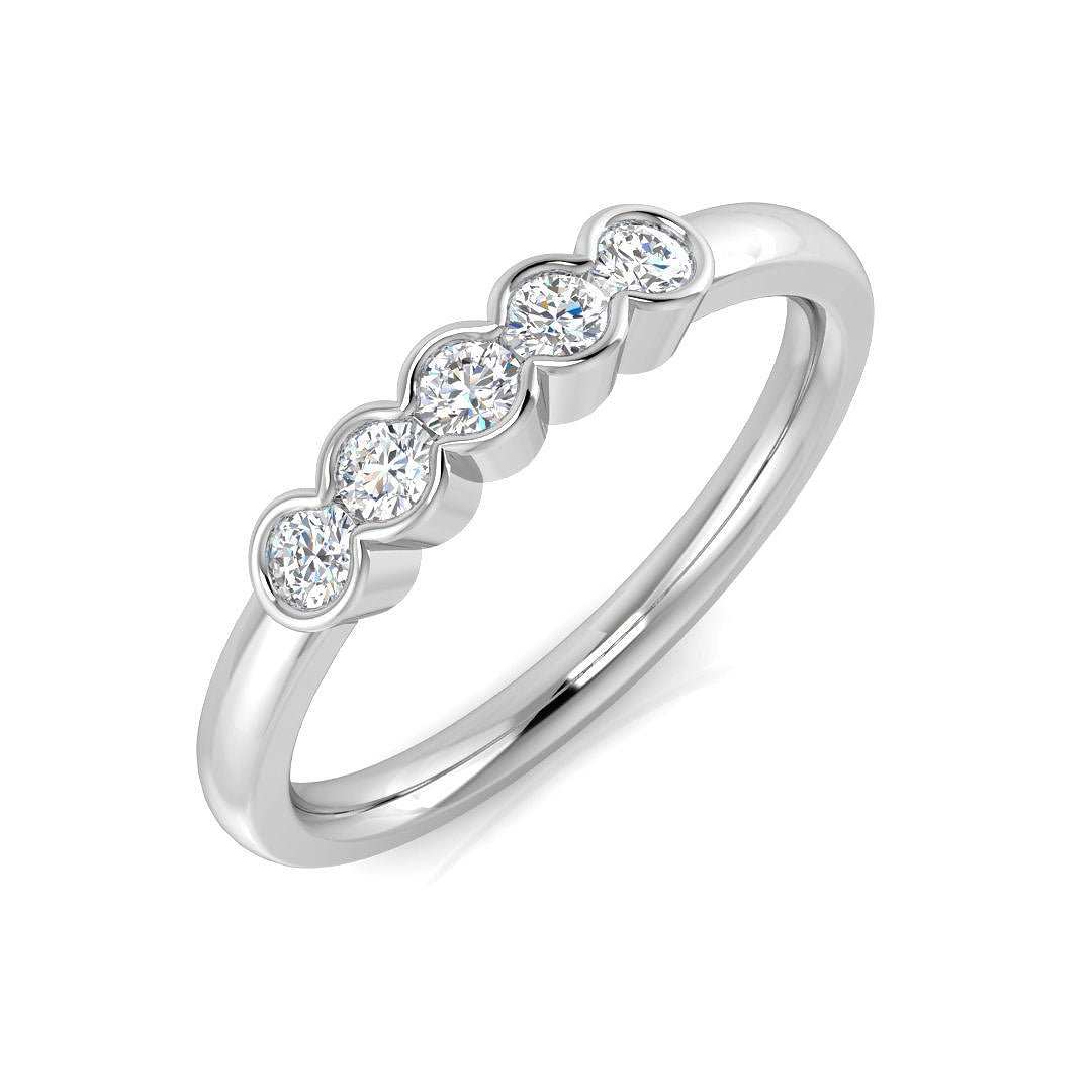 Five Stone Diamond Ring 0.2ct–1.26ct – SR1817 – 18k White Gold