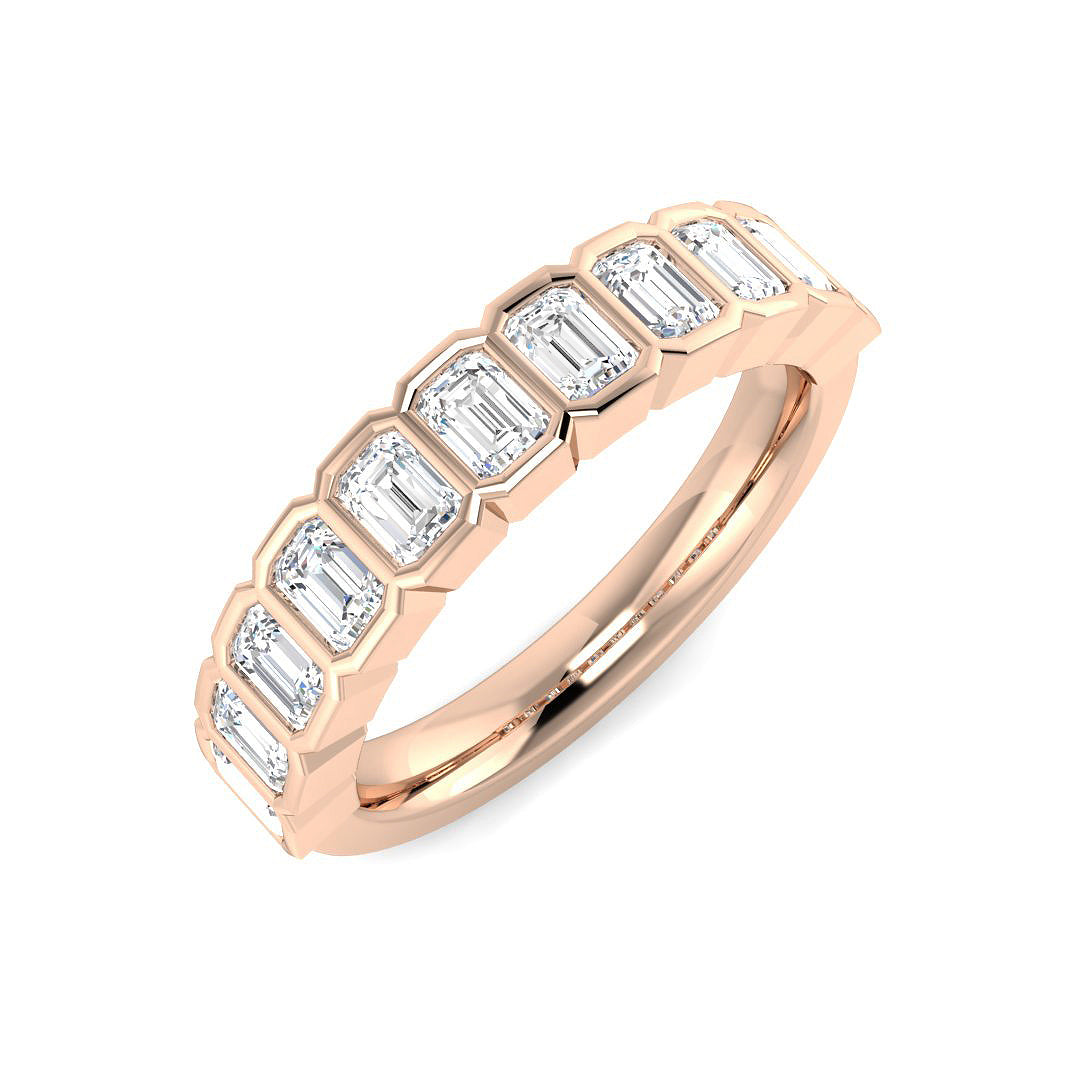 Half Eternity Diamond Ring 1.06ct–2.08ct – SR3896 – 18k Rose Gold