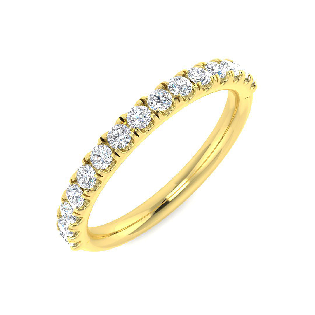 Half Eternity Diamond Ring 0.52ct – SR6213 – 18k Yellow Gold