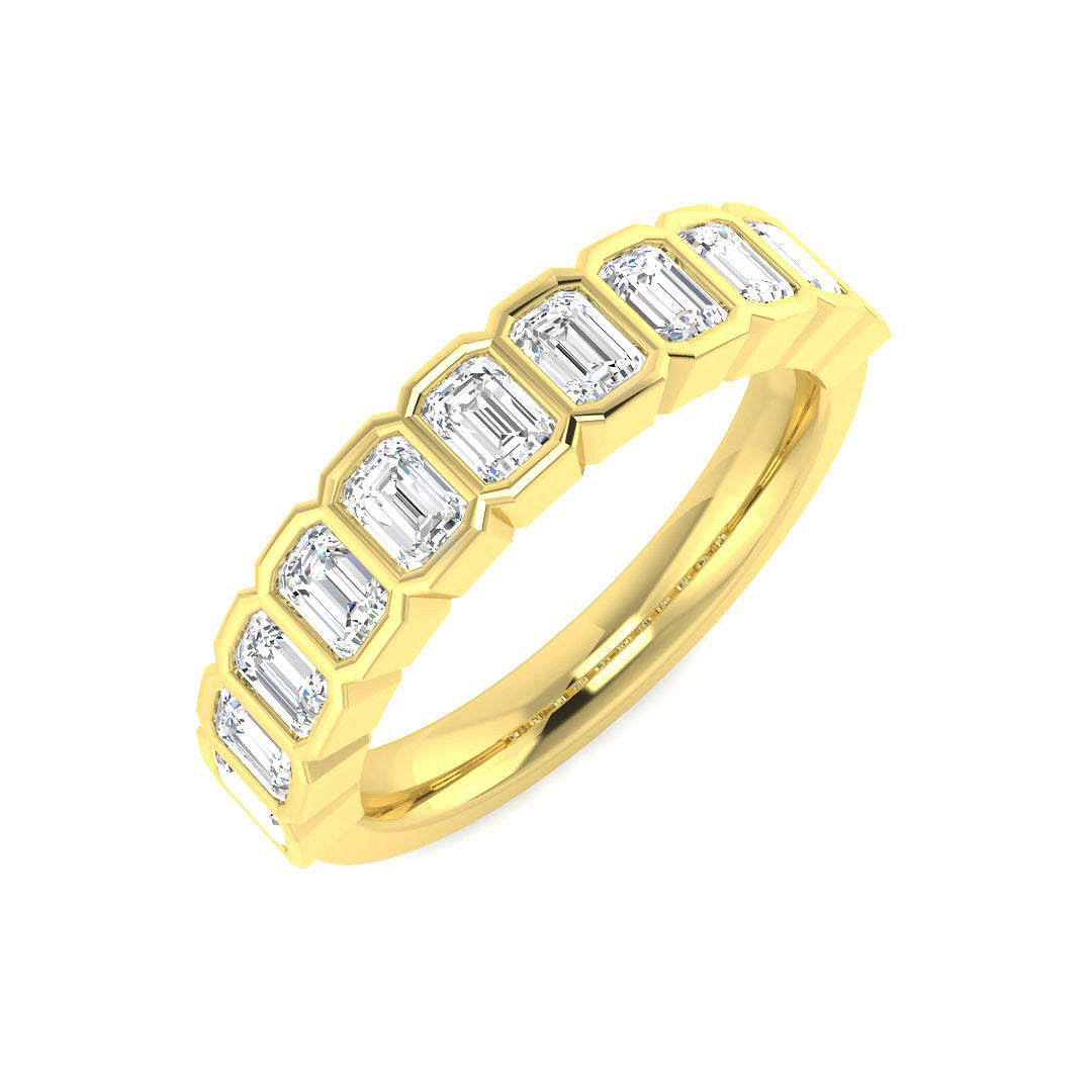 Half Eternity Diamond Ring 1.06ct–2.08ct – SR3896 – 18k Yellow Gold
