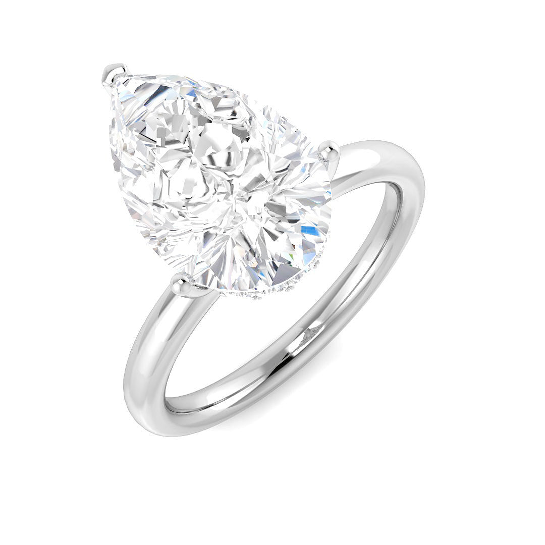Engagement Lab-Grown Diamond Ring 4.21ct–4.24ct – SR5860 – 18k White Gold