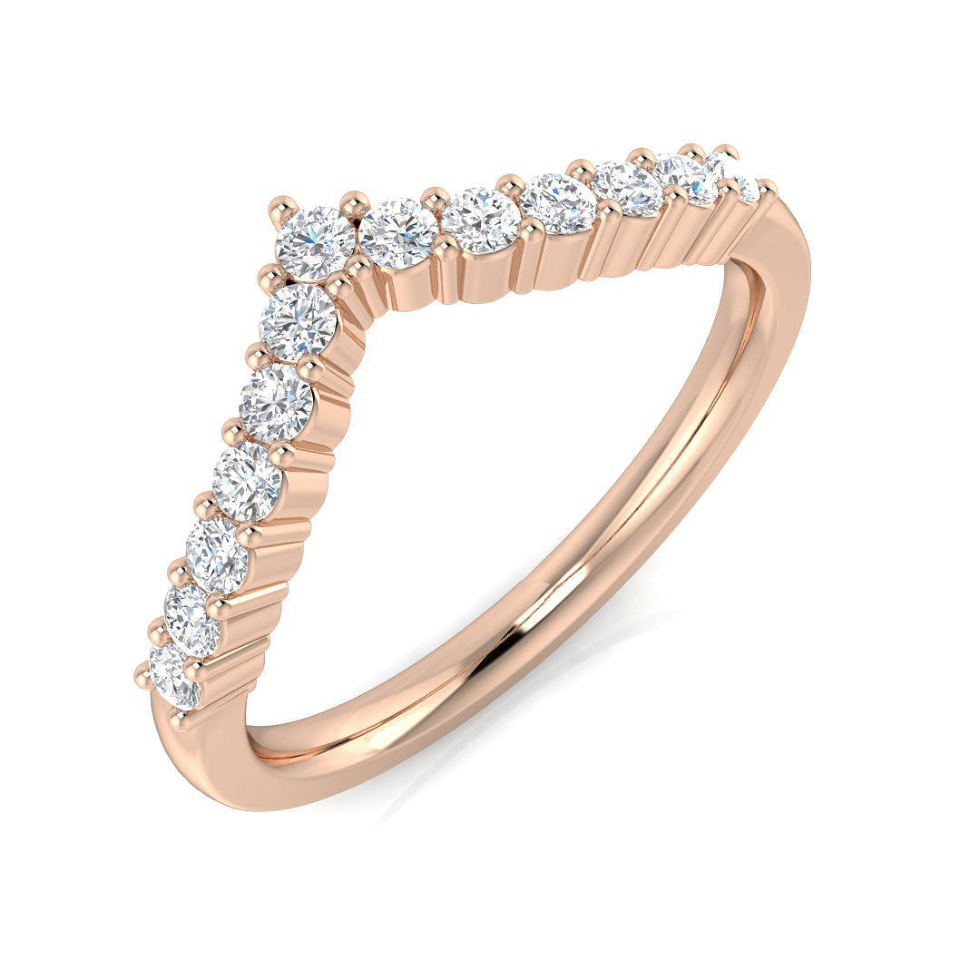 Wishbone Diamond Ring 0.27ct – XYR13107 – 18k Rose Gold