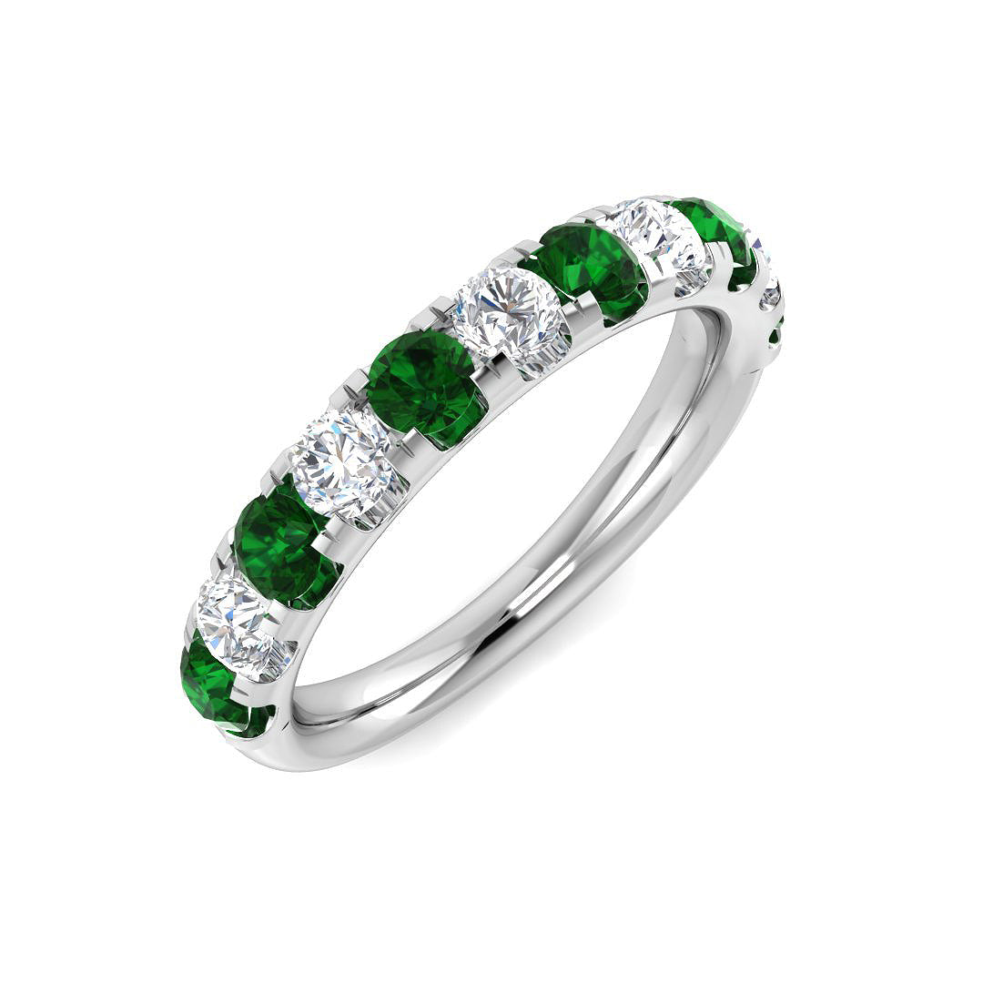 Half Eternity Diamond Ring 1.05ct – SR7954~EM – 18k White Gold