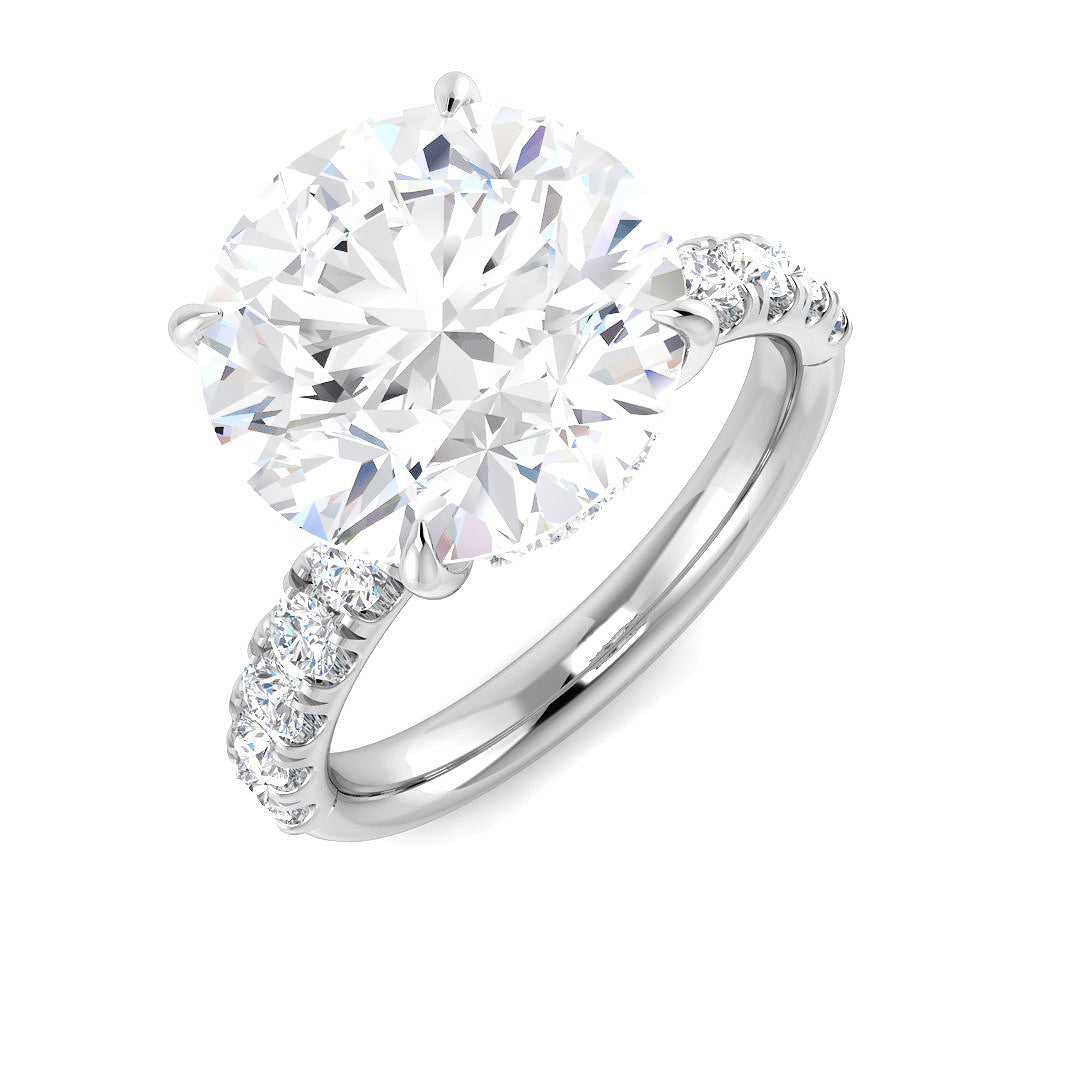 Engagement Lab-Grown Diamond Ring 5.61ct–5.63ct – SR5647 – 18k White Gold