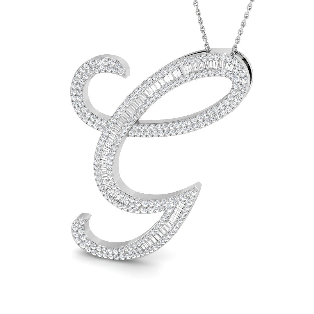 Initials Diamond Ring 2.11ct–2.62ct – SP5948-G – 18k White Gold