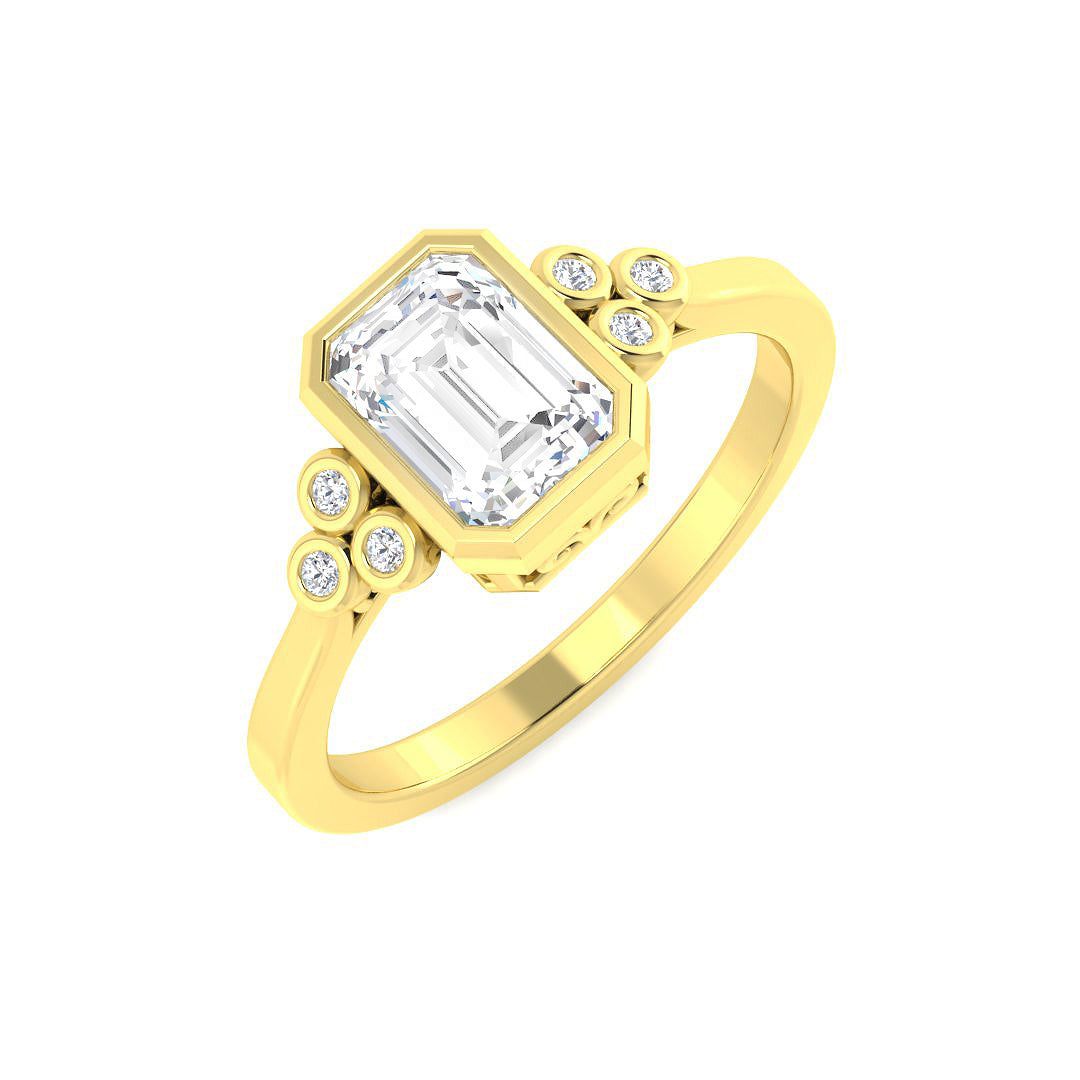 Multi Stone Lab-Grown Diamond Ring 1.07ct–2.13ct – SR6879 – 18k Yellow Gold