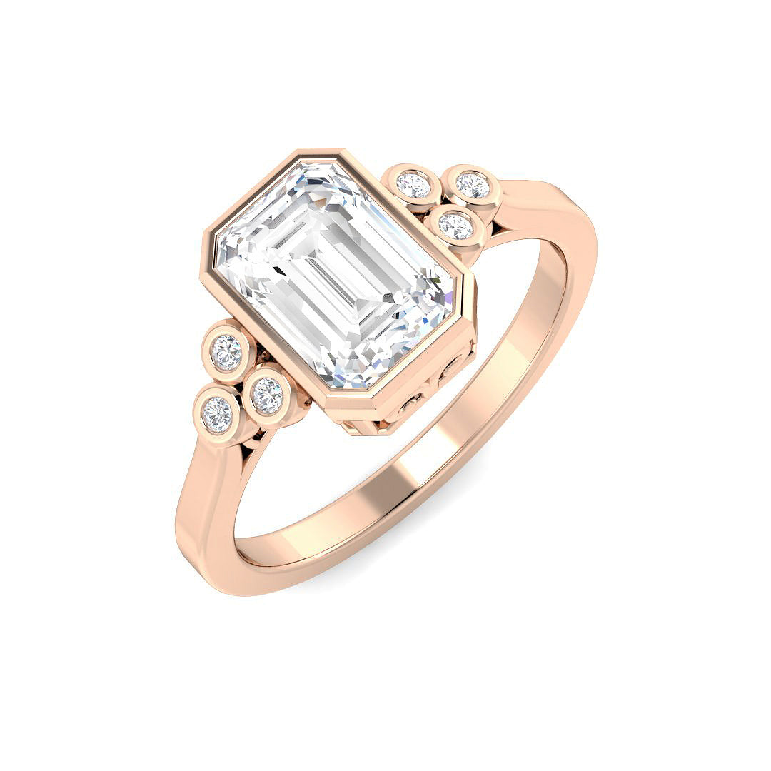 Multi Stone Lab-Grown Diamond Ring 1.07ct–2.13ct – SR6879 – 18k Rose Gold