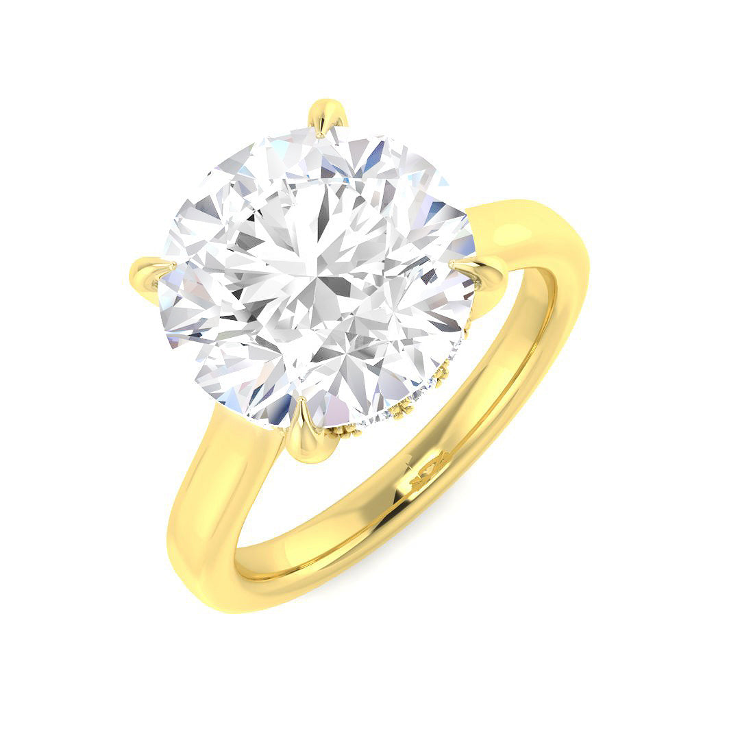 Engagement Lab-Grown Diamond Ring 5.24ct–5.26ct – SR5594 – 18k Yellow Gold