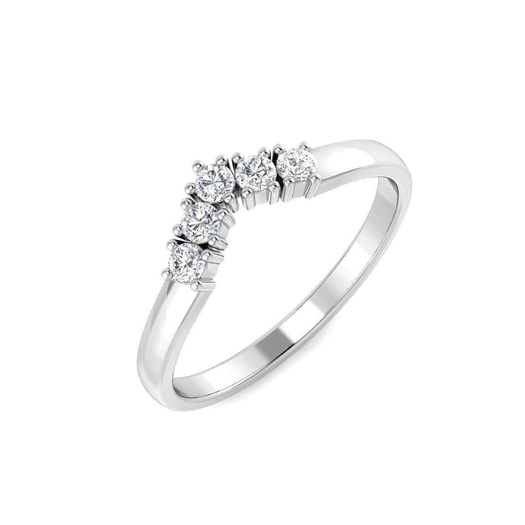 Wishbone Diamond Ring 0.17ct – SL8990B – 18k White Gold
